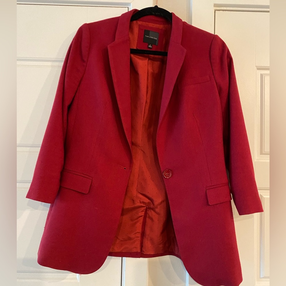Oversized Ruby Red Blazer from the Limited
